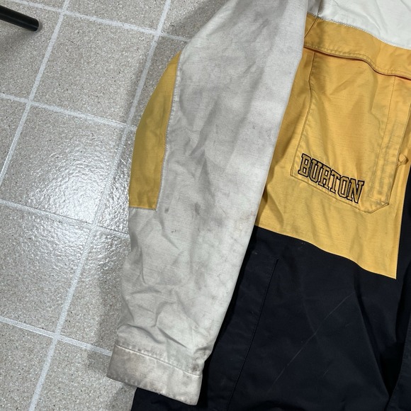 Burton Dryride Snowboard Ski Jacket Size Mens Large Yellow Black - Picture 2 of 11